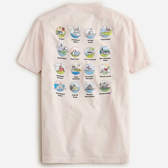 J Crew Coastal Lighthouses Shirt medium - Picture 3 of 3